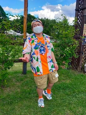 「LRG（エルアールジー）のアイテム」を使った、小林一寿さん（メンズ・166cm）の秋コーディネート