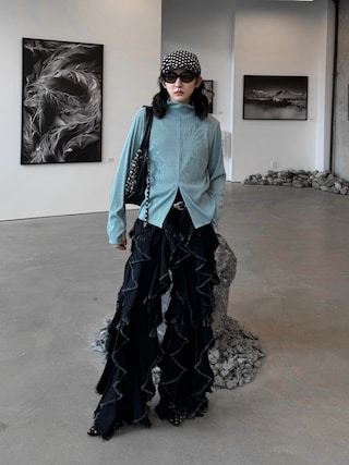 「seyto(セイト)のHigh neck pleats long sleeve tops / ハイネックプリーツロンT(その他トップス)」を使った、renyaさん(メンズ・170cm)の秋コーディネート