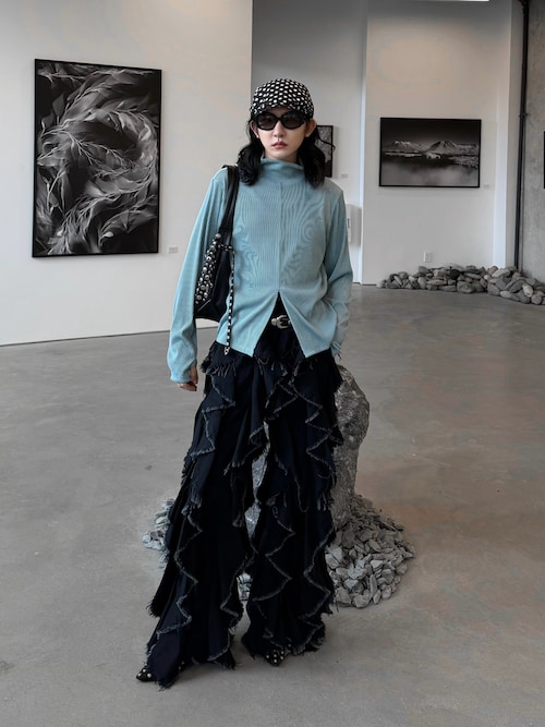 「seyto(セイト)のHigh neck pleats long sleeve tops / ハイネックプリーツロンT(その他トップス)」を使った、renyaさん(メンズ・170cm)の秋コーディネート