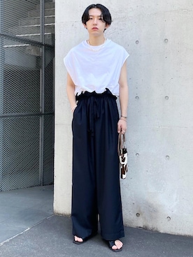 「BEAMS（ビームス）のアイテム（タンクトップ）」を使った、renyaさん（メンズ・170cm）の夏コーディネート