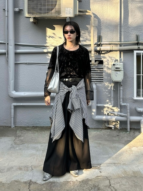seyto サイズ3 / ジャガードグロッシーフレアパンツ seyto（セイト）の「Jacquard glossy wide flare pants