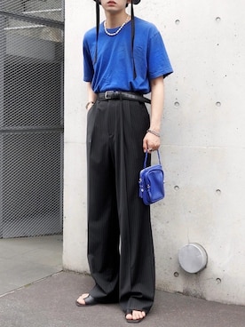 「MAISON SPECIAL（メゾンスペシャル）のアイテム（帽子）」を使った、renyaさん（メンズ・170cm）の夏コーディネート