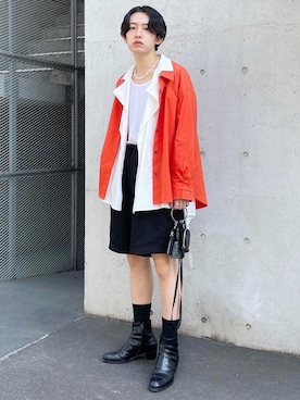 「NOT CONVENTIONAL（ノットコンベンショナル）のアイテム」を使った、renyaさん（メンズ・170cm）の夏コーディネート