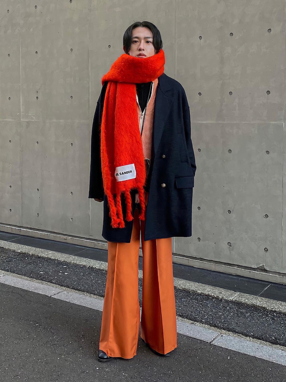 renya｜JIL SANDERのマフラーを使ったコーディネート - WEAR