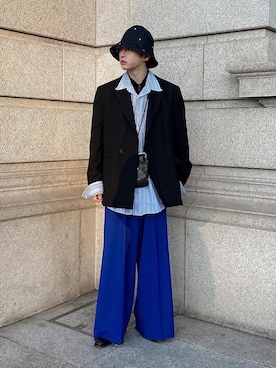 「IEY（アイイーワイ）のアイテム」を使った、renyaさん（メンズ・170cm）の春コーディネート