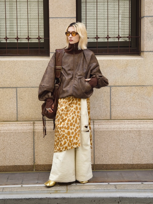 ハイネックボリュームスリーブブルゾンseyto セイト