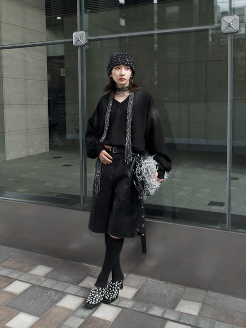 セイト　seyto /ブリーチフェードVネックスウェットトップス seyto（セイト）の「Bleach-fade V-neck sweat top ブリーチ