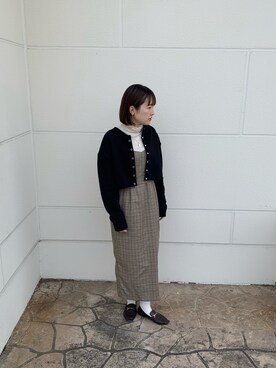 「秋色コーデ」｜「アイテム（ワンピース/ドレス）」を使った、ちゃんともさん（レディース・160cm）の秋コーディネート