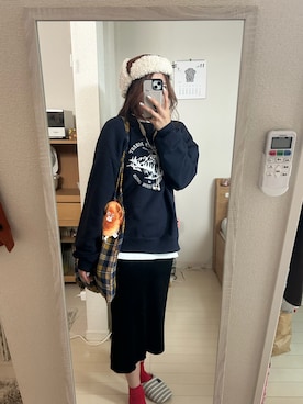 「アイテム（レッグウェア）」を使った、ｅｍａ ¨̮ さん（レディース・159cm・20代）の冬コーディネート