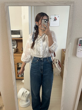 「アイテム（バレッタ/ヘアクリップ）」を使った、ｅｍａ ¨̮ さん（レディース・159cm）の秋コーディネート