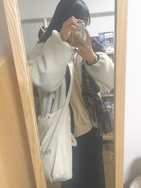 「SpRay（スプレイ）のアイテム（ブルゾン）」を使った、ｅｍａ ¨̮ さん（レディース・160cm）の冬コーディネート