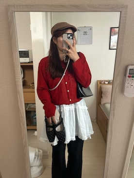 「アイテム（ハンチング/ベレー帽）」を使った、ｅｍａ ¨̮ さん（レディース・159cm）の秋コーディネート