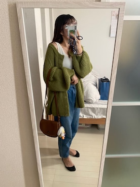 「Crisp（クリスプ）のレースリブタンク（タンクトップ）」を使った、ｅｍａ ¨̮ さん（レディース・160cm）の春コーディネート