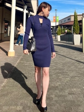 「Guess（ゲス）のアイテム（ワンピース）」を使った、GUESS JAPANさん（レディース・151cm）の冬コーディネート