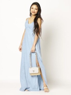 「Guess（ゲス）のアイテム（ワンピース）」を使った、GUESS JAPANさん（レディース・157cm）の夏コーディネート