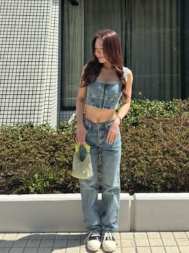 「Guess（ゲス）のアイテム（その他トップス）」を使った、GUESS JAPANさん（レディース・155cm）の春コーディネート