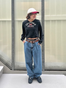 「アイテム（アンダーウェア）」を使った、GUESS JAPANさん（レディース・165cm）の秋コーディネート
