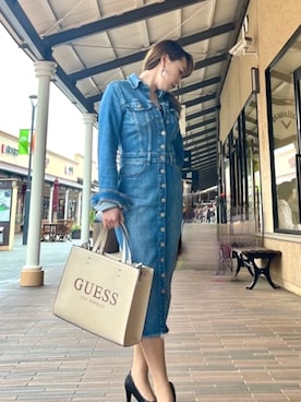 「Guess（ゲス）のアイテム（ワンピース）」を使った、GUESS JAPANさん（レディース・150cm）の春コーディネート
