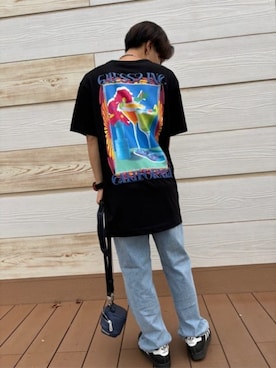 「Guess（ゲス）のアイテム（Tシャツ/カットソー）」を使った、GUESS JAPANさん（メンズ・158cm）の秋コーディネート