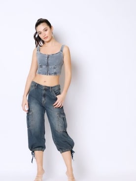 「Guess（ゲス）のアイテム（その他トップス）」を使った、GUESS JAPANさん（レディース・170cm）の夏コーディネート