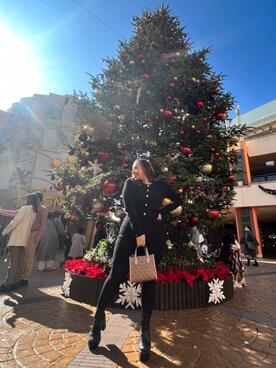 「Guess（ゲス）のアイテム（アクセサリー）」を使った、GUESS JAPANさん（レディース・153cm）の冬コーディネート