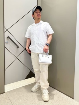 「Guess（ゲス）のアイテム（帽子）」を使った、GUESS JAPANさん（メンズ・167cm）の春コーディネート