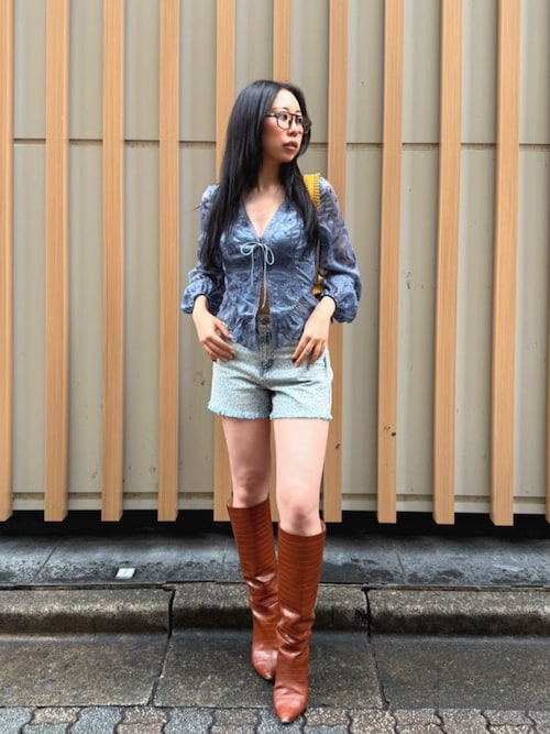 セール】RELAXED Midi Short デニム ショートパンツ（デニムパンツ