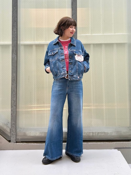 GUESS JEANS Oversized Denim Trucker Jacket デニムジャケット