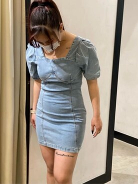 「Guess（ゲス）のアイテム（ワンピース）」を使った、GUESS JAPANさん（レディース・155cm）の夏コーディネート