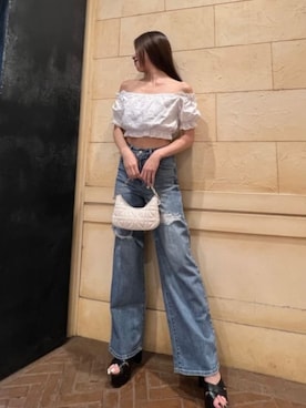 「Guess（ゲス）のアイテム（その他トップス）」を使った、GUESS JAPANさん（レディース・156cm）の夏コーディネート