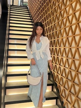 「Guess（ゲス）のアイテム（ワンピース）」を使った、GUESS JAPANさん（レディース・155cm）の夏コーディネート
