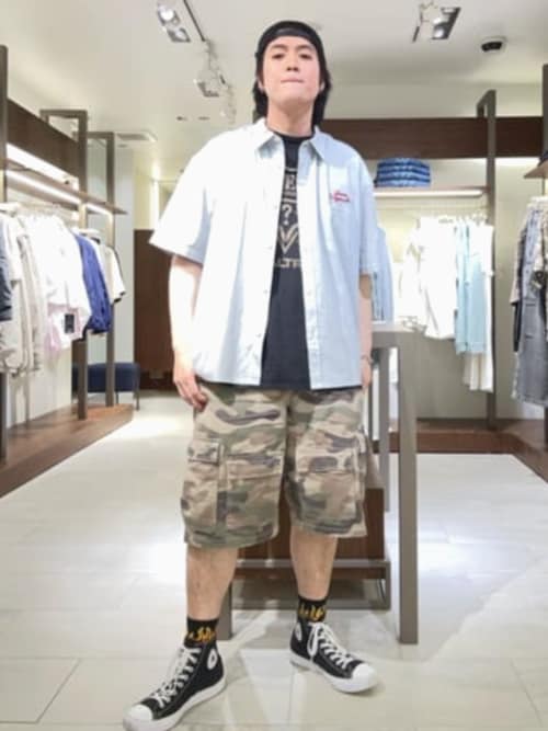【ブラック(JBLK)】GUESS Originals カーゴ ハーフパンツ (M)Twill Cargo Short GUESS｜GUESS Originals カーゴ ハーフパンツ (M)Twill Cargo Short