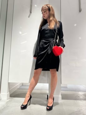 「Guess（ゲス）のアイテム（シャツワンピース）」を使った、GUESS JAPANさん（レディース・161cm）の春コーディネート