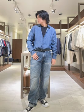 「長袖シャツ」｜GUESS JAPANさん（メンズ・178cm）の夏コーディネート