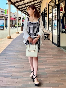 「Guess（ゲス）のアイテム（ワンピース）」を使った、GUESS JAPANさん（レディース・150cm）の夏コーディネート