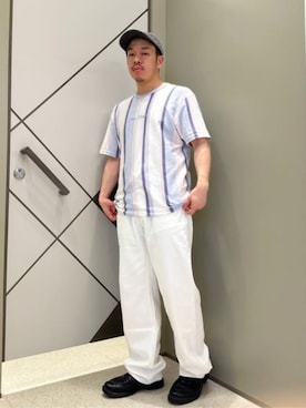 「Guess（ゲス）のアイテム（帽子）」を使った、GUESS JAPANさん（メンズ・167cm）の秋コーディネート