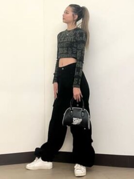 「Guess（ゲス）のアイテム（その他トップス）」を使った、GUESS JAPANさん（レディース・155cm）の春コーディネート
