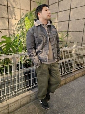 「Guess（ゲス）のアイテム（ジャケット/アウター）」を使った、GUESS JAPANさん（メンズ・170cm）の春コーディネート