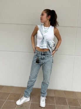 GUESS JAPANさん（レディース・163cm）の春コーディネート