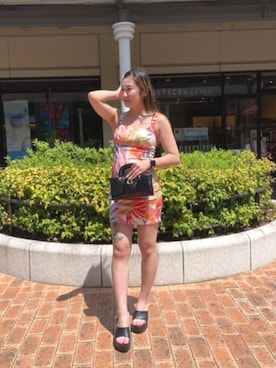 「Guess（ゲス）のアイテム（ワンピース）」を使った、GUESS JAPANさん（レディース・162cm）の夏コーディネート