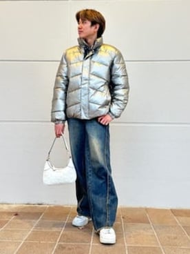 「冬」｜「アイテム（その他アウター）」を使った、GUESS JAPANさん（メンズ・174cm）の冬コーディネート