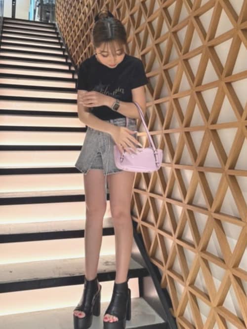 ビンテージ　ゲス　guess 花柄　総柄　デニム　スカート セール】LADIES' Denim Skort デニム スカート（デニムパンツ