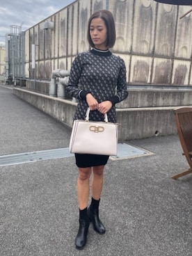 「Guess（ゲス）のアイテム（ワンピース）」を使った、GUESS JAPANさん（レディース・163cm）の冬コーディネート