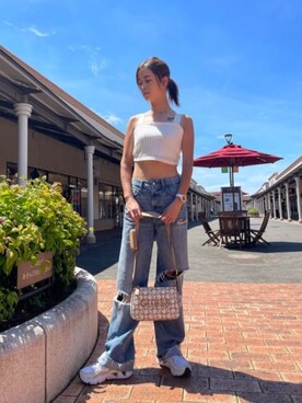 「Guess（ゲス）のアイテム（その他トップス）」を使った、GUESS JAPANさん（レディース・163cm）の夏コーディネート