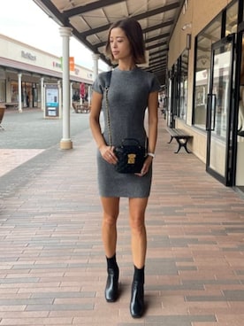 「Guess（ゲス）のアイテム（ワンピース）」を使った、GUESS JAPANさん（レディース・163cm）の冬コーディネート