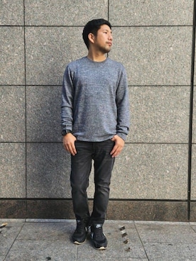 「ストレートデニム」｜GUESS JAPANさん（メンズ・170cm）の秋コーディネート