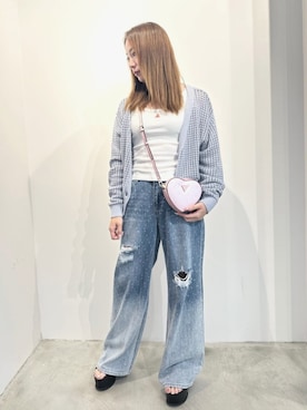 「アイテム（カーディガン/ボレロ）」を使った、GUESS JAPANさん（メンズ・161cm）の夏コーディネート