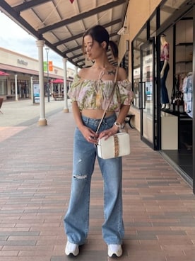 「Guess（ゲス）のアイテム（その他トップス）」を使った、GUESS JAPANさん（レディース・163cm）の夏コーディネート