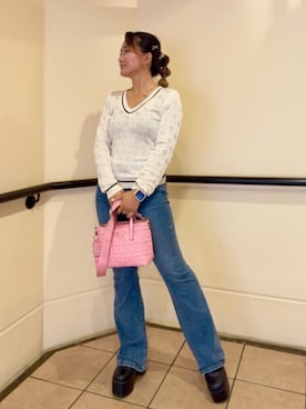 「Guess（ゲス）のアイテム（アクセサリー）」を使った、GUESS JAPANさん（レディース・152cm）の春コーディネート
