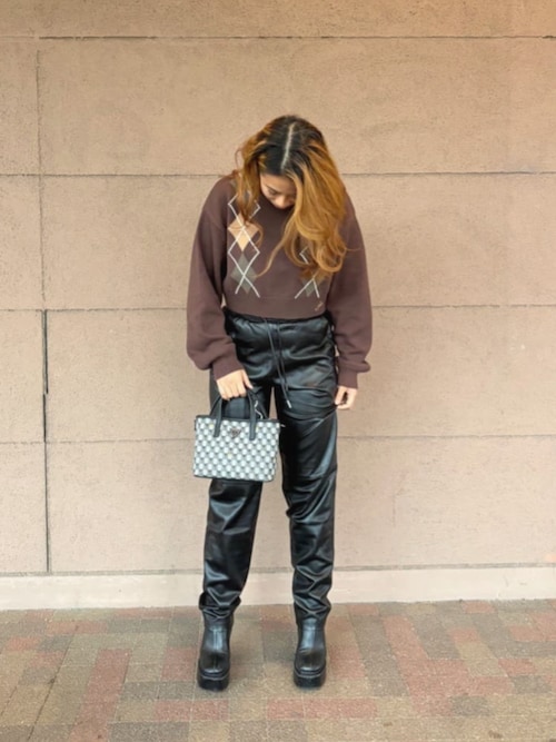 Viola Faux-Leather Joggers